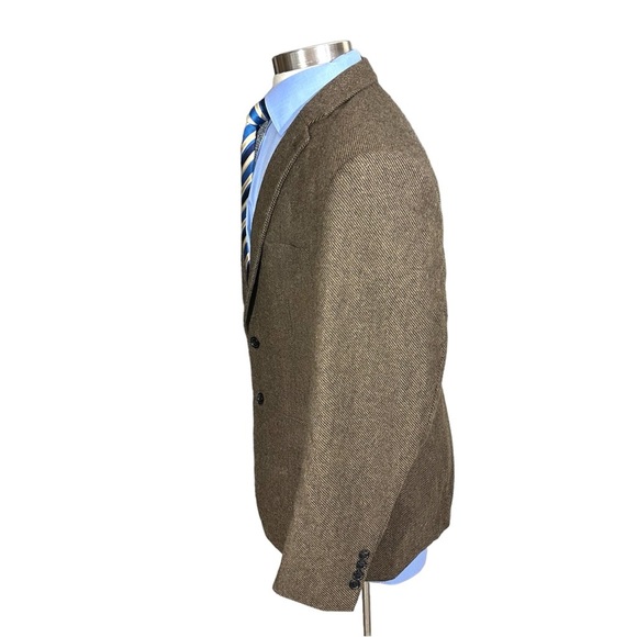 Paul Jones PJ Men Golden Brown Black Diagonal Stripe Sport Jacket Sz XL 46R NWOT - Picture 4 of 16